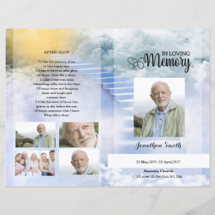 sky Funeral Program template
