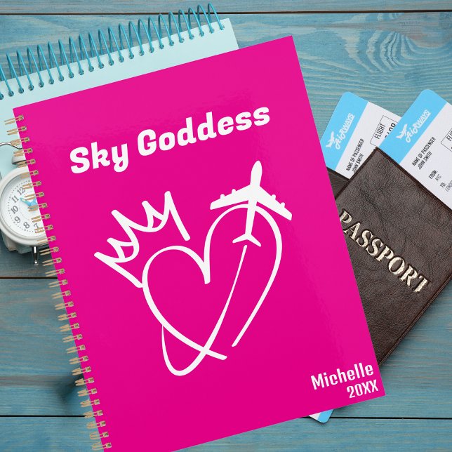 Sky Goddess, Heart with Arrow & Aeroplane,Pink Planner (Creator Uploaded)