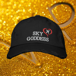 Sky Goddess Typography, Wanderlust, Personalised Embroidered Hat