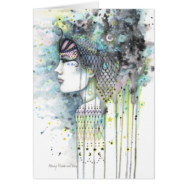 Sky Gypsy Fantasy Bohemian Contemporary Woman Art (Front)