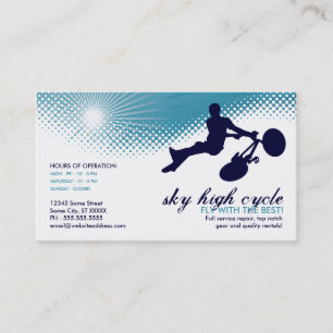 sky high cycle business card