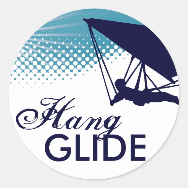sky high hang glide classic round sticker (Front)