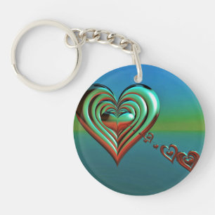 Sky High Hearts Key Ring