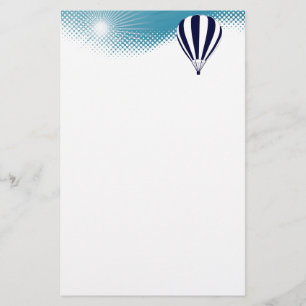 sky high hot air balloon stationery