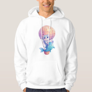 Sky High Kitty � Cute Whimsical Cat Adventure Hoodie
