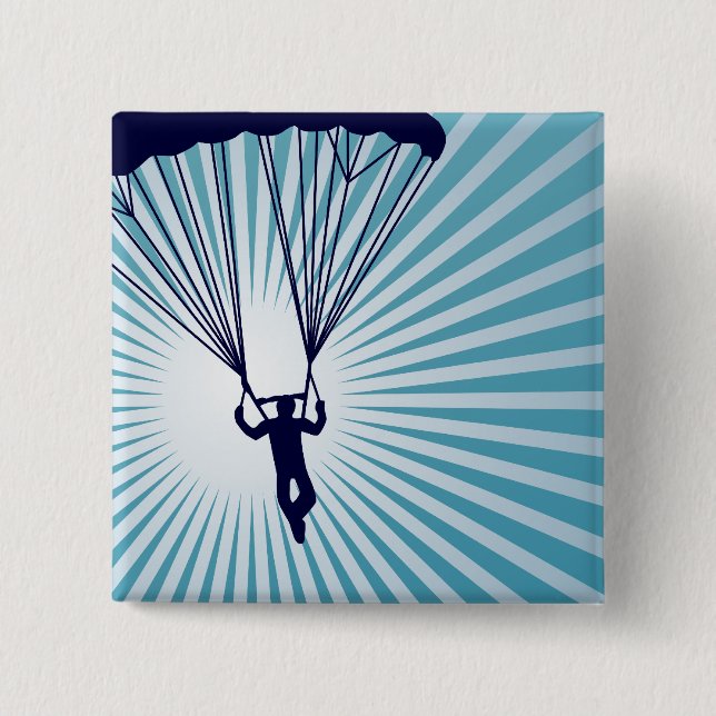 sky high skydiving 15 cm square badge (Front)