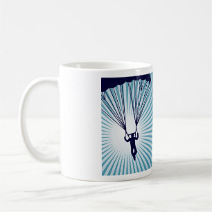 sky high skydiving coffee mug