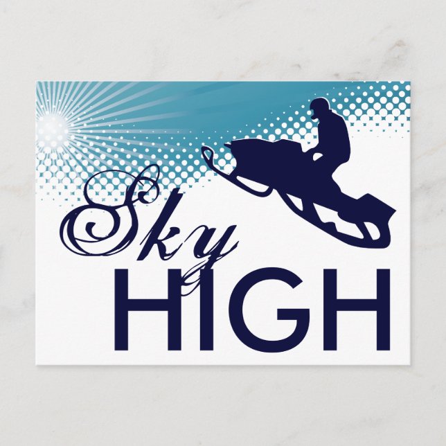 sky high snowmobiling postcard (Front)