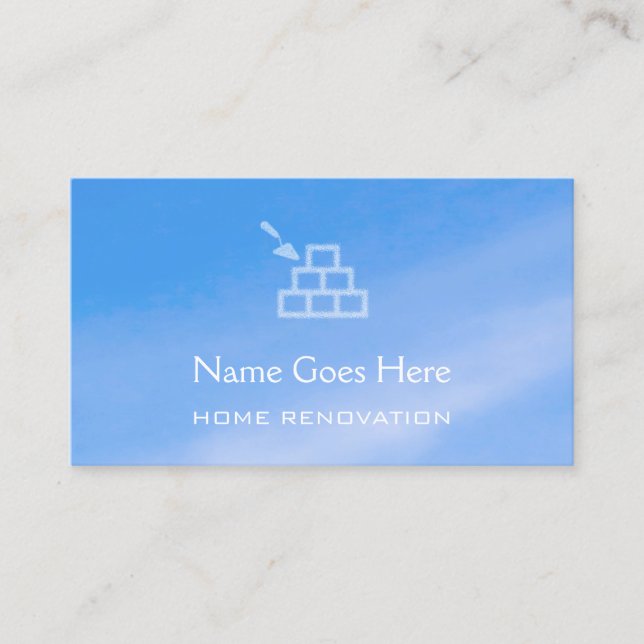 "Sky" Home Renovator Business Cards (Front)