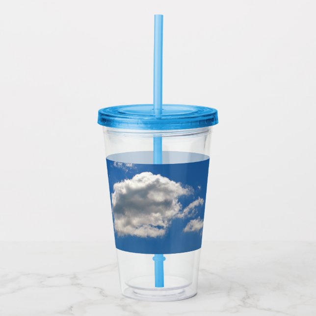 Sky is blue and white clouds are passing by   acrylic tumbler (Front)