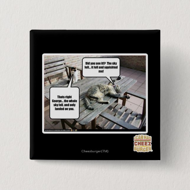 Sky is Falling 15 Cm Square Badge (Front)
