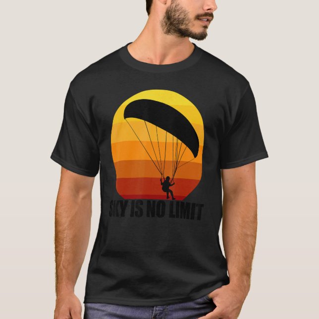 Sky Is No Limit Paragliding  Men Paraglider Advent T-Shirt (Front)