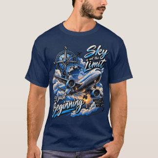 Sky is Not the Limit - Airplane Travel Inspiration T-Shirt