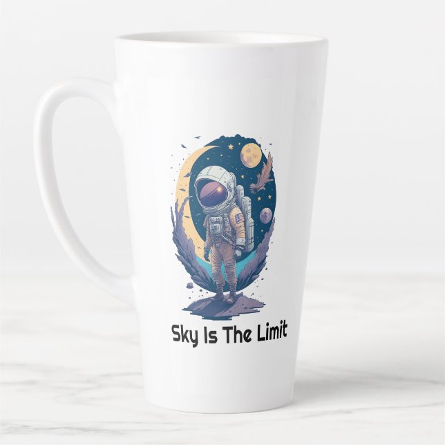 Sky is the Limit and Unlimited power, Gift idea Latte Mug (Left)