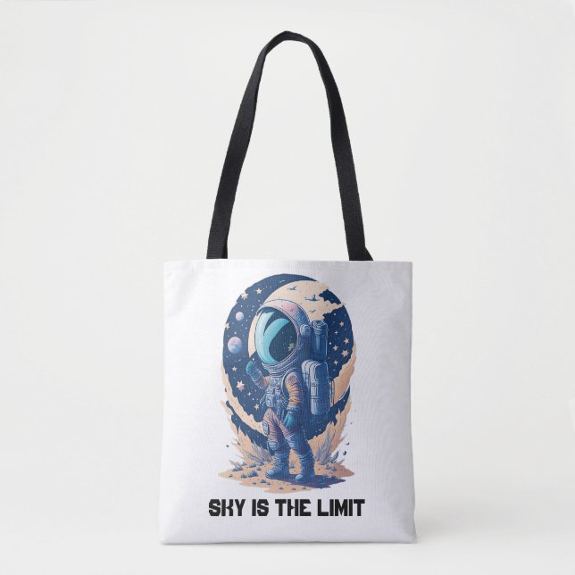 Sky is the Limit with Astronaut Tote Bag (Front)