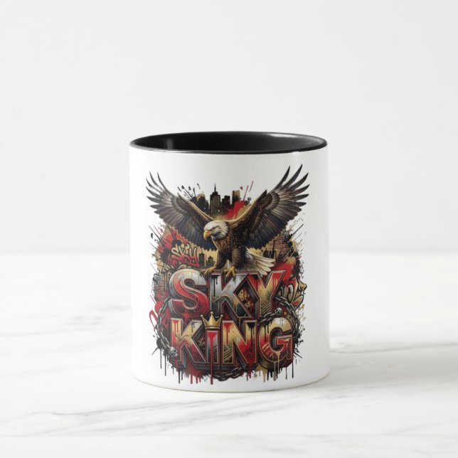 Sky King Eagle Coffee Mug | Fierce Wildlife Art Mu (Center)