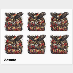 Sky King Eagle Sticker   Fierce Bird Graphic Decal