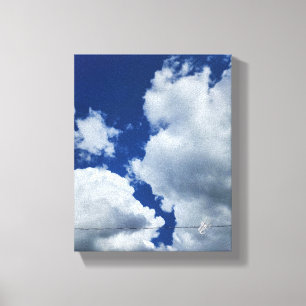 Sky Line Blue Sky Cloud Photography Canvas Print