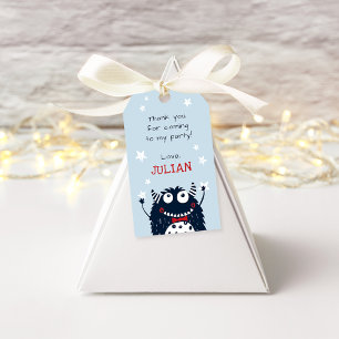 Sky Little Monster Birthday Party Favour Tags