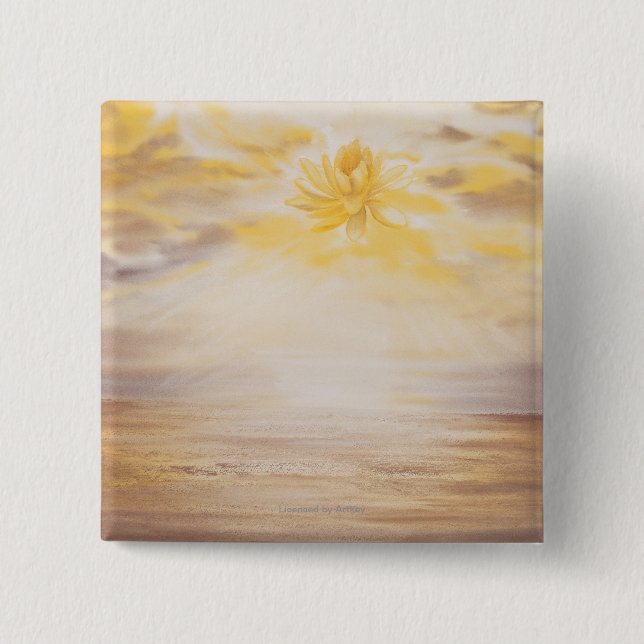 Sky Lotus 15 Cm Square Badge (Front)