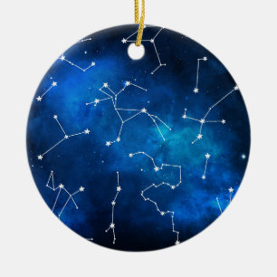 Sky Map Constellation Astronomy Lover Ceramic Tree Decoration