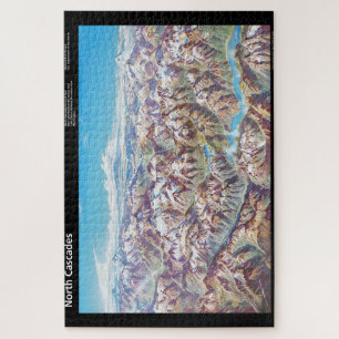 Sky Map of North Cascade National Park Labeled Jigsaw Puzzle