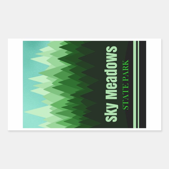 Sky Meadows State Park Virginia Forest Rectangular Sticker (Front)