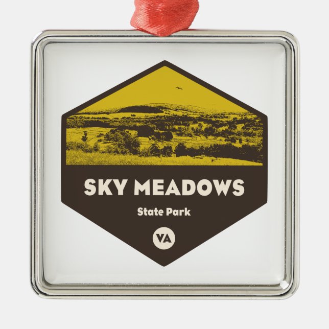 Sky Meadows State Park, Virginia Metal Tree Decoration (Front)