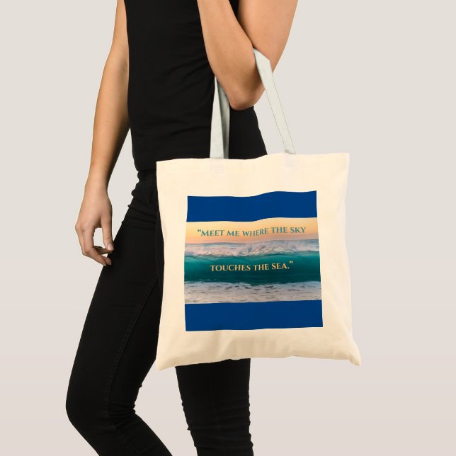 "Sky Meets the Sea" Tote Bag (Front (Product))