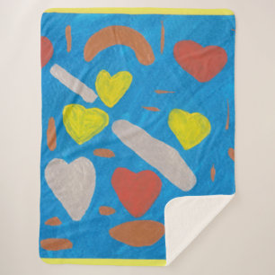 Sky of Love Sherpa Blanket