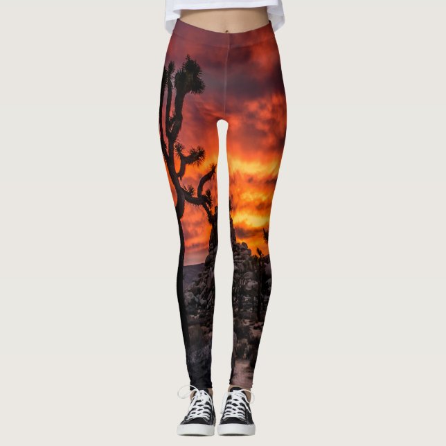 Sky on fire - sunset leggings (Front)