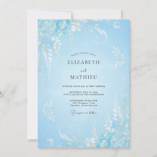 Sky Painted Vine Wedding Invitation