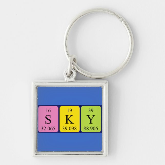 Sky periodic table name keyring (Front)