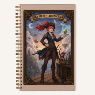 Sky Pirate Chronicles Anime Girl Airship Journal