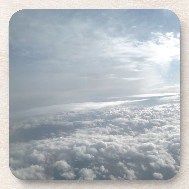 Sky, Plane View, Beautiful Clouds Coaster (Front)