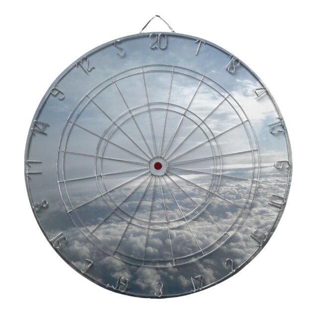 Sky, Plane View, Beautiful Clouds Dartboard (Front)