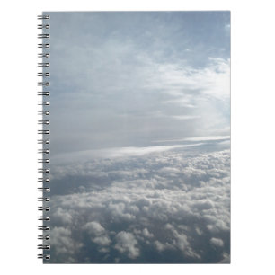 Sky, Plane View, Beautiful Clouds Spiral Notebook