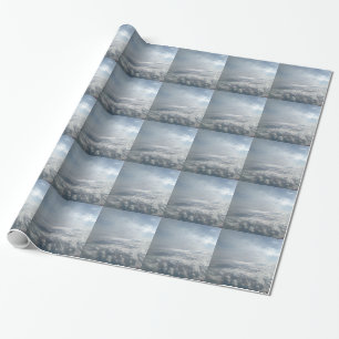 Sky, Plane View, Beautiful Clouds Wrapping Paper