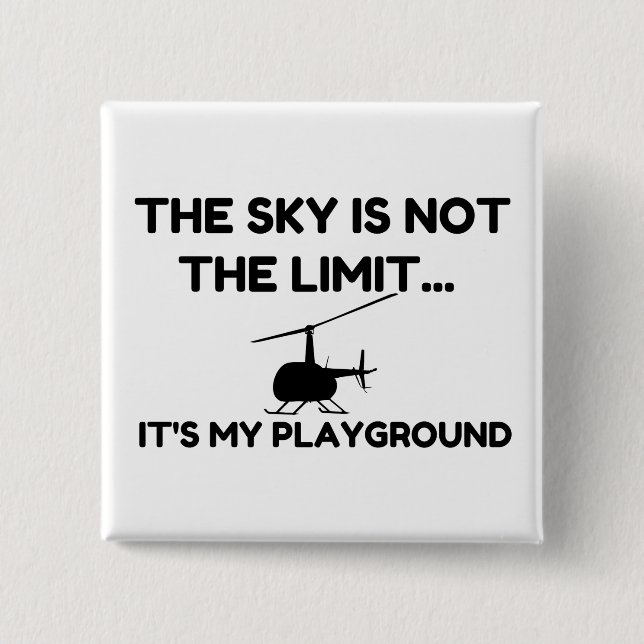 SKY PLAYGROUND Helicopter 15 Cm Square Badge (Front)