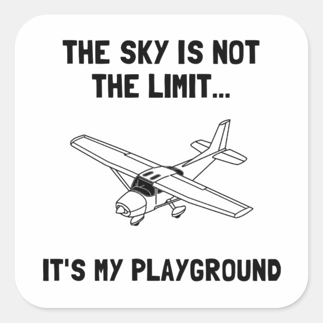 Sky Playground Plane Square Sticker (Front)