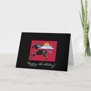 Sky Pony Ukrainian Folk Art by Vera Trembach Card