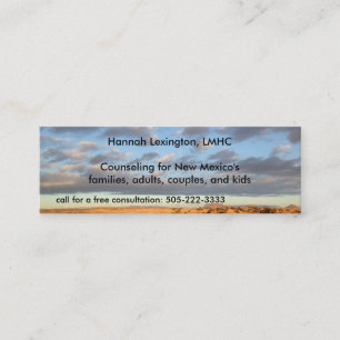 Sky Professional Therapy Counsellor Minicard Mini Business Card