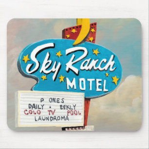 Sky Ranch Motel Sign Mouse Pad