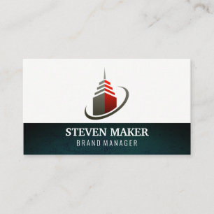 Sky Scraper Building Icon Business Card