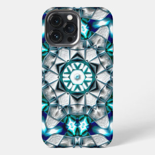 Sky silver looking like brushed sandblasted steel iPhone 13 pro max case