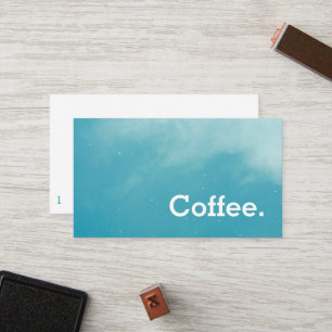 Sky Simple Loyalty Coffee Punch-Card Card