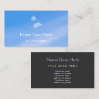 "Sky" Solar Energy Business Cards