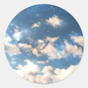 Sky Sparkles Classic Round Sticker