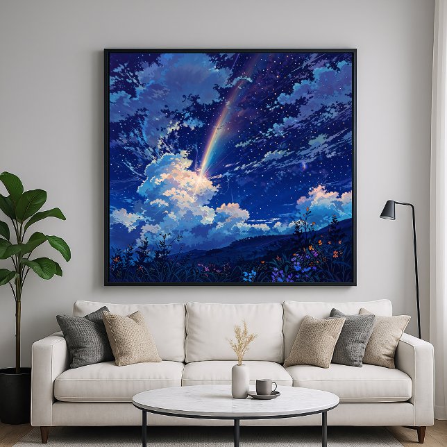 Sky Streak - Night Sky Illustration Style Poster (Creator Uploaded)