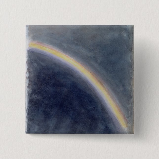 Sky Study with Rainbow, 1827 (w/c on paper) 15 Cm Square Badge (Front)